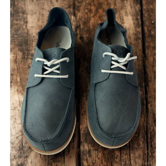 OluKai Other - Olukai Holokai Leather Comfort Casual Shoes Carbon Gray Loafer Men's Size 9.5